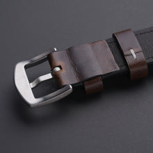 Load image into Gallery viewer, Italian Leather Waxed Oil Watch Strap for Pilot watches and all 20mm 22mm Watches