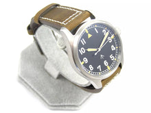 Load image into Gallery viewer, MILITARY BROADARROW WATCH WITH JAPANESE AUTOMATIC MOVEMENT THICK LEATHER STRAP