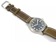 Load image into Gallery viewer, MILITARY BROADARROW WATCH WITH JAPANESE AUTOMATIC MOVEMENT THICK LEATHER STRAP