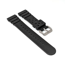 Load image into Gallery viewer, Seiko Flat Vent Rubber Watch strap 20mm 22mm