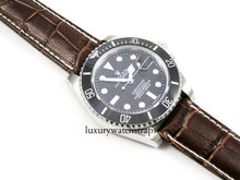 Load image into Gallery viewer, Leather Deployment Strap for Rolex 20mm Watches.