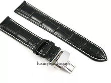 Load image into Gallery viewer, Leather Deployment Strap for Rolex 20mm Watches.