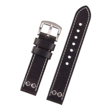 Load image into Gallery viewer, Italian Leather Waxed Oil Watch Strap for Pilot watches and all 20mm 22mm Watches