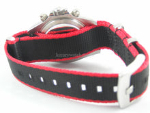 Load image into Gallery viewer, Dense Twill Weave NATO® Black Red Edge strap for Tag Heuer Watch