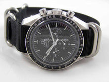 Load image into Gallery viewer, black brushed steel G10 Zulu nato watch strap