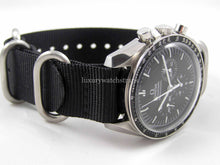 Load image into Gallery viewer, black brushed steel G10 Zulu nato watch strap