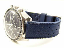 Load image into Gallery viewer, High grade blue silicone rubber watch strap for Omega Speedmaster Watch
