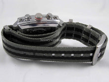 Load image into Gallery viewer, Reverse Bond Ultimate Premium Seatbelt Herringbone NATO® strap for Tag Heuer Monaco Watch