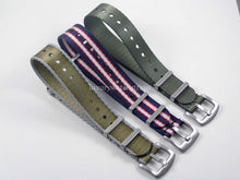 Load image into Gallery viewer, GIFT PACKS 3 x Ultimate Bond Premium Dense Twill NATO® watch straps for ALL 20mm watches. Diff colours available