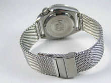 Load image into Gallery viewer, Seiko Classic Black Submariner Automatic Scuba Divers Date Watch Custom 7002 on James Bond Milanese Mesh Strap Overhauled Serviced  Media 1 of 8