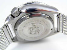 Load image into Gallery viewer, Seiko Classic Black Submariner Automatic Scuba Divers Date Watch Custom 7002 on James Bond Milanese Mesh Strap Overhauled Serviced  Media 1 of 8