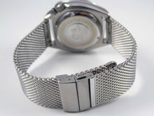 Load image into Gallery viewer, Seiko Automatic 7002 Vintage Divers Watch Snoopy Peanuts Dial Custom modification. Bond No Time to Die Milanese Mesh Strap. Overhauled Serviced