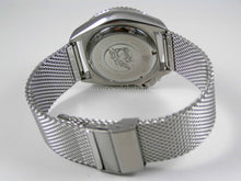 Load image into Gallery viewer, Seiko Submariner Grey Dial "Ghost" Automatic Scuba Divers Date Watch 7002 on James Bond Milanese Mesh Strap Overhauled Serviced