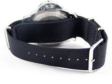 Load image into Gallery viewer, black nylon nato watch strap 22mm 24mm