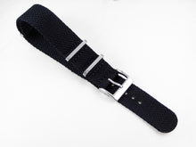 Load image into Gallery viewer, Black brand New Hemp NATO watch strap. Strong, sustainable, soft, 100% Vegan. 20mm 22mm