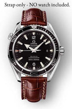 Load image into Gallery viewer, New Leather Deployment watch strap for Omega Seamaster Speedmaster Planet Ocean Brown