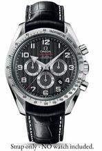 Load image into Gallery viewer, New Leather Deployment watch strap for Omega Seamaster Speedmaster Planet Ocean Black