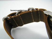 Load image into Gallery viewer, Handmade brown leather NATO® watch strap for Panerai