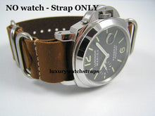 Load image into Gallery viewer, Handmade brown leather NATO® watch strap for Panerai