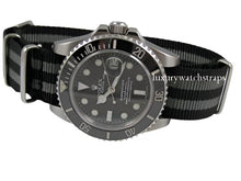 Load image into Gallery viewer, grey black nato watch strap