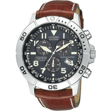 Load image into Gallery viewer, brown leather white stitching watch strap for Citizen watches