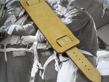 Load image into Gallery viewer, Brown vintage soft leather bund strap for Breitling, Omega, Bell & Ross, Pilots, Divers Watch 22mm