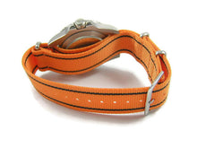 Load image into Gallery viewer, Orange and black lines NATo watch strap for Rolex Watch