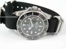 Load image into Gallery viewer, black g10 zulu nylon nato watch strap on rolex
