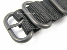 Load image into Gallery viewer, black g10 zulu nylon nato watch strap