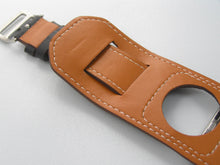 Load image into Gallery viewer, Superb handmade soft leather bund strap for Apple Watch Black and Brown 38mm and 42mm.