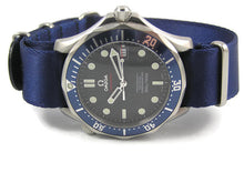 Load image into Gallery viewer, Ultimate Dense Weave BLUE NATO® strap for Omega Seamaster Speedmaster Planet Ocean 20mm