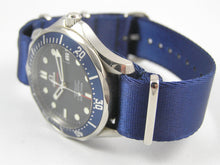 Load image into Gallery viewer, Ultimate Dense Weave BLUE NATO® strap for Omega Seamaster Speedmaster Planet Ocean 20mm