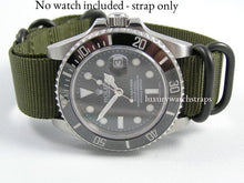 Load image into Gallery viewer, green g10 zulu nylon nato watch strap