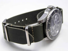 Load image into Gallery viewer, green  handmade leather Nato® watch strap