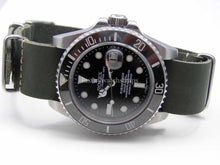Load image into Gallery viewer, Green handmade leather Nato® watch strap for Omega watch