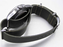 Load image into Gallery viewer, green  handmade leather Nato® watch strap
