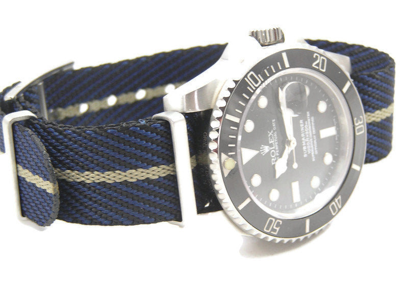 Fabric Tudor style woven nylon watch strap 20mm - Main Image