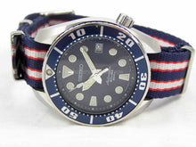 Load image into Gallery viewer, Premium Seatbelt Herringbone Weave NATO® strap for all Seiko 20mm Watches