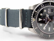 Load image into Gallery viewer, Gun metal ballistic nylon Nato® watch strap for Rolex Submariner GMT Daytona Yachtmaster watches