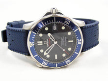 Load image into Gallery viewer, Ultimate High Grade Silicone Blue, Black, Orange Rubber Watch Strap 18mm 20mm 22mm