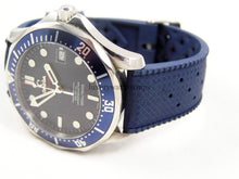 Load image into Gallery viewer, Ultimate high grade silicone blue, black, orange rubber watch strap for Omega Seamaster Planet Ocean Watch 20mm 22mm