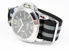 Load image into Gallery viewer, james bond spectre grey and black nylon nato watch strap for panerai