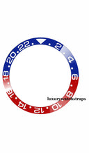 Load image into Gallery viewer, Custom made GMT Batman Blue Black & Pepsi Bezel ceramic bezel for Seiko Divers Watch 6309 7002 7S26 (specific models) SKX007 SKX009