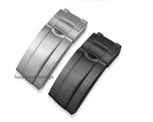 Load image into Gallery viewer, Brushed silver. All black. Superb stainless steel glide lock clasp for Rolex Submariner GMT