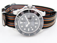 Load image into Gallery viewer, orange grey black nato watch strap
