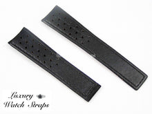 Load image into Gallery viewer, soft leather watch strap 22mm black