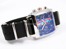 Load image into Gallery viewer, Superb Hand Made Leather brown NATO® watch strap for Tag Heuer Monaco Watch 22mm. Beautiful supple leather.
