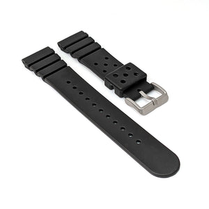 Seiko Flat Vent Rubber Watch strap 20mm 22mm