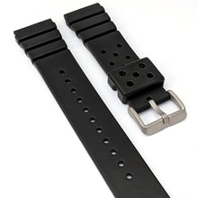 Load image into Gallery viewer, Seiko Flat Vent Rubber Watch strap 20mm 22mm
