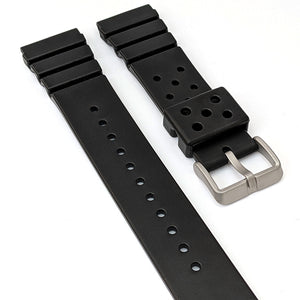 Seiko Flat Vent Rubber Watch strap 20mm 22mm